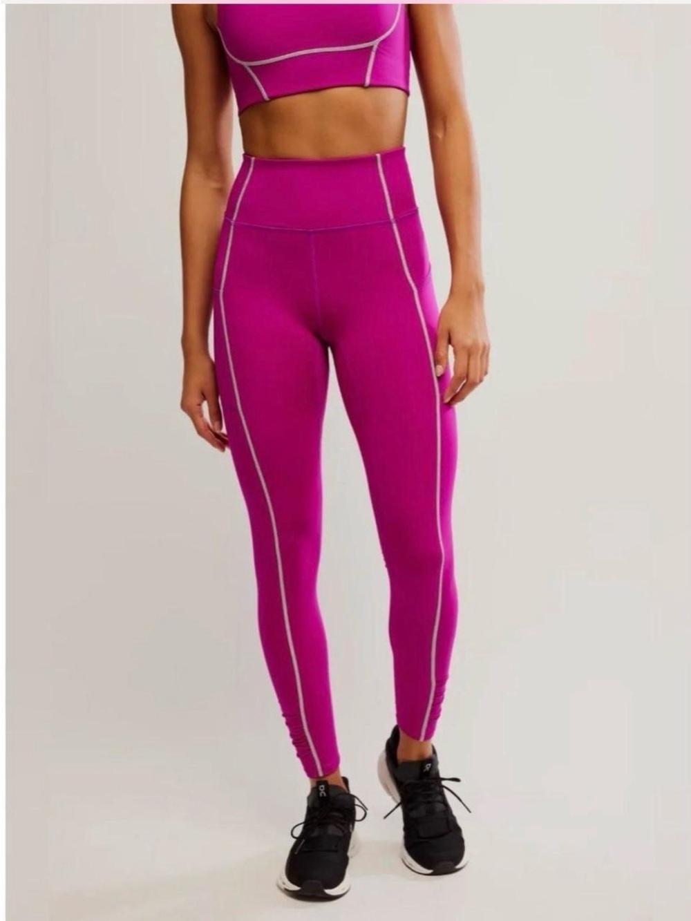 Free People Movement You're A Peach Leggings- color: Berry Blitz-MEDIUM